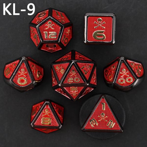 7 Skeleton Dice, Multi Faced Digital Color DND Board Game, Dragon and Dungeon
