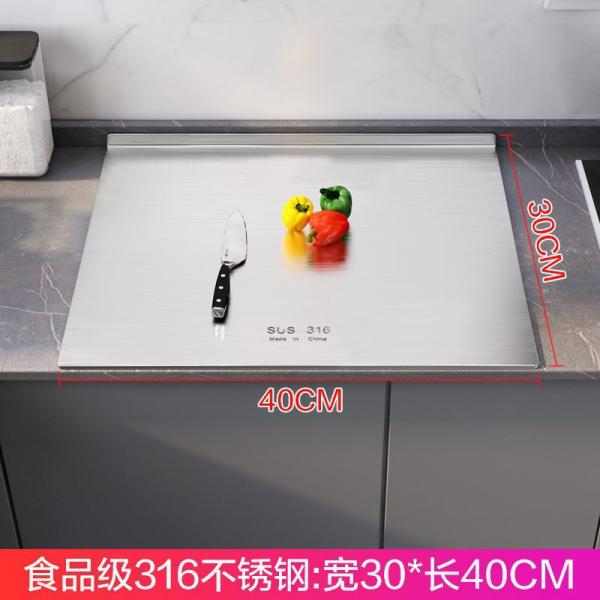Durable Kitchen Tools Non-Slip Bamboo Chopping Board with Defrosting and Measurement