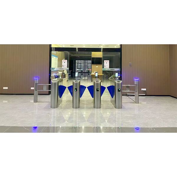 Anti Pinch Turnstile Flap Barrier Gate Stainless Steel SUS304 Train Station Turnstiles