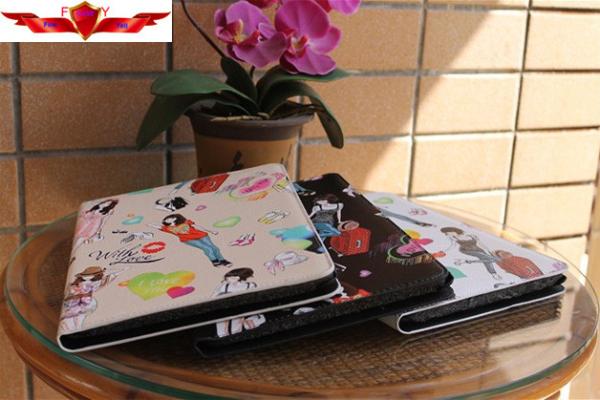 New Fahion Modern Lady Ipad 2/3/4 PU Cover Cases Smart Sleep Durable High Quality