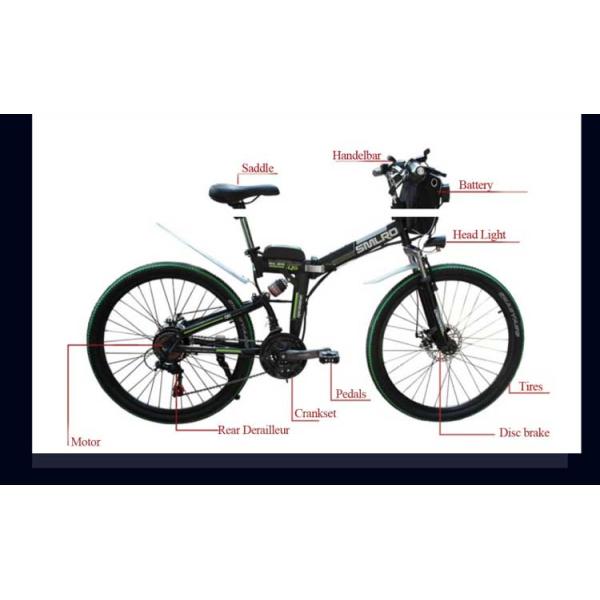26 Inch High Speed Electric Bike , Folding E Bike 350W Lithium Battery