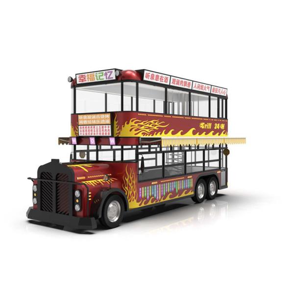 Four-Wheeled Electric Mobile Snack Cart, Multi-Function Dining Cart Stall