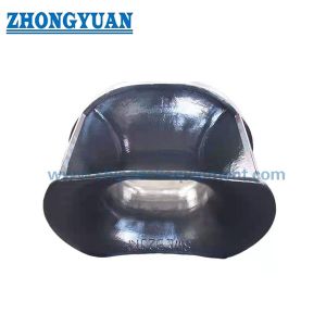 Bulwark-Mounted Closed Chock for Ship Mooring and Towing | ISO 13729 Type B Cast Steel Rope Guide