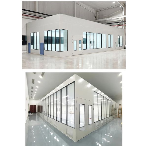 HUAAO Customized Fireproof ISO5-9 Modern Modular Cleanroom Professional Solution for Lab Workshop Hospital & Clean Rooms Project