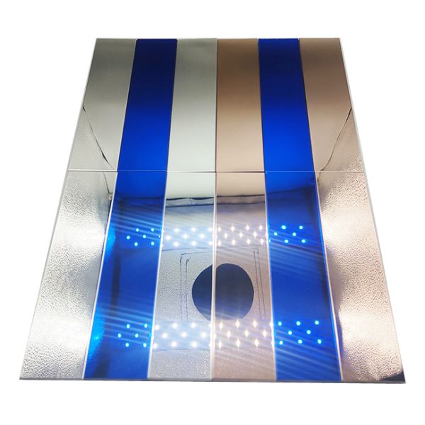 Luxury  High-Gloss Light-ReflectiveMetal Mirror Mosaic Tiles - Mixed  Mosaics For Accent Walls, Home Decor & Commercial Spaces