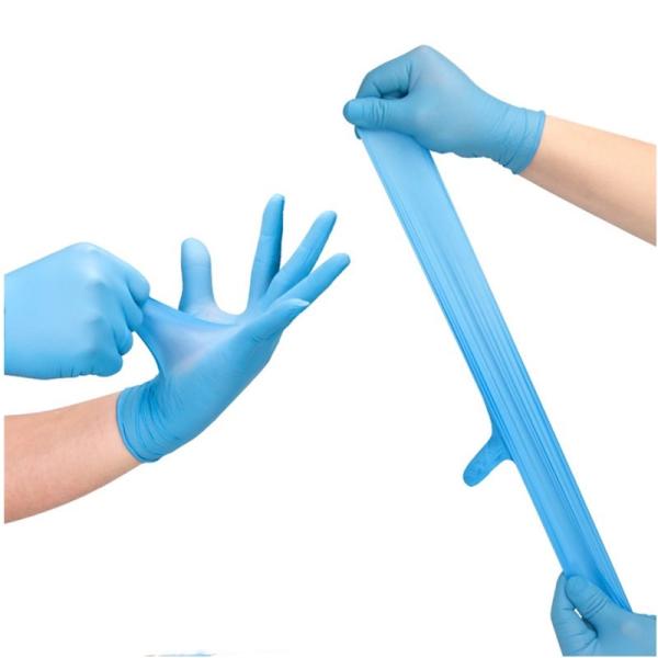 ISO9001 11'' Inspection Disposable Nitrile Gloves Powder Free Large