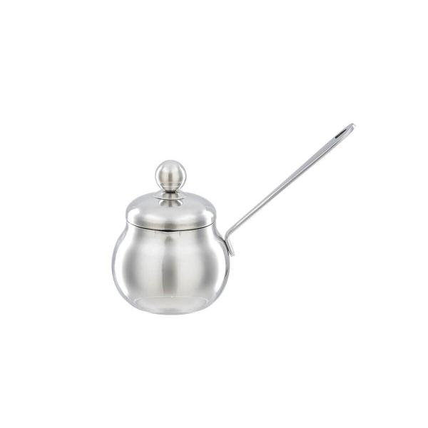 Middle east type stainless steel silver milk cup with lid and stainless steel handle& coffee pot