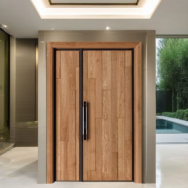 Modern Villa Doors Residential Main Kitchen Soundproof Wood Door
