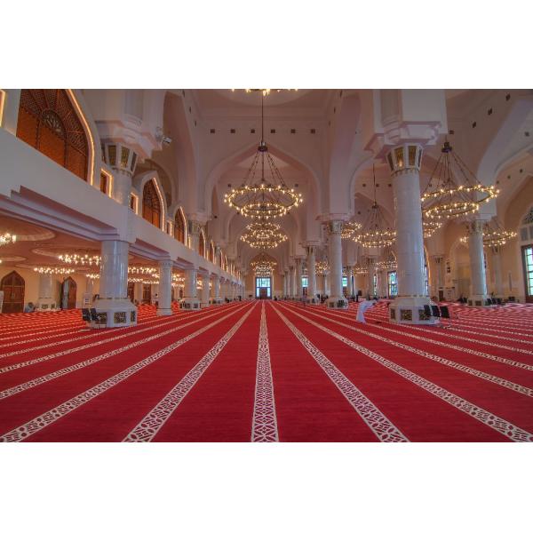 Custom Church Wall to Wall Axminster Carpet Roll for Muslim Hotel Room Backing PP Back