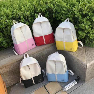 Schoolbag nansen is wearing a small fresh canvas backpack for high school students in ulzzang, harajuku