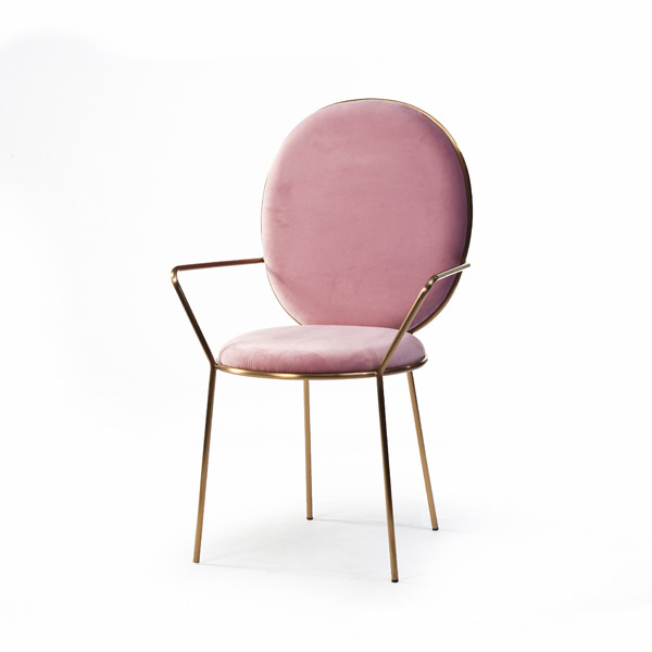 Upholstered Velvet 84*53*48cm Modern Office Lounge Chairs