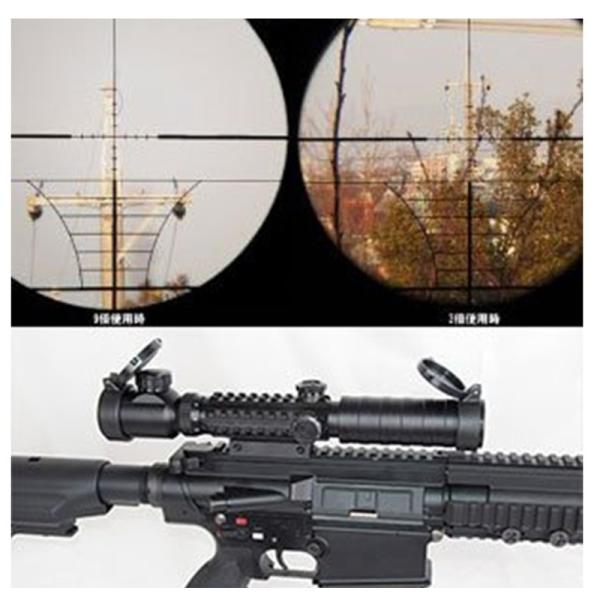 3-9X32E Tactical Hunting Scope Red Green Illuminated Reticle Scope