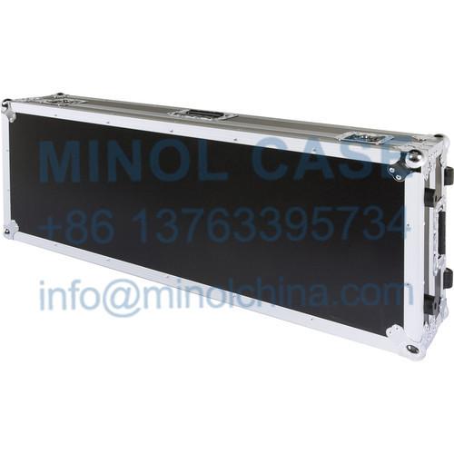 Aluminum Flight Case Black Series Heavy-Duty Road Case For 61-Note Keyboard