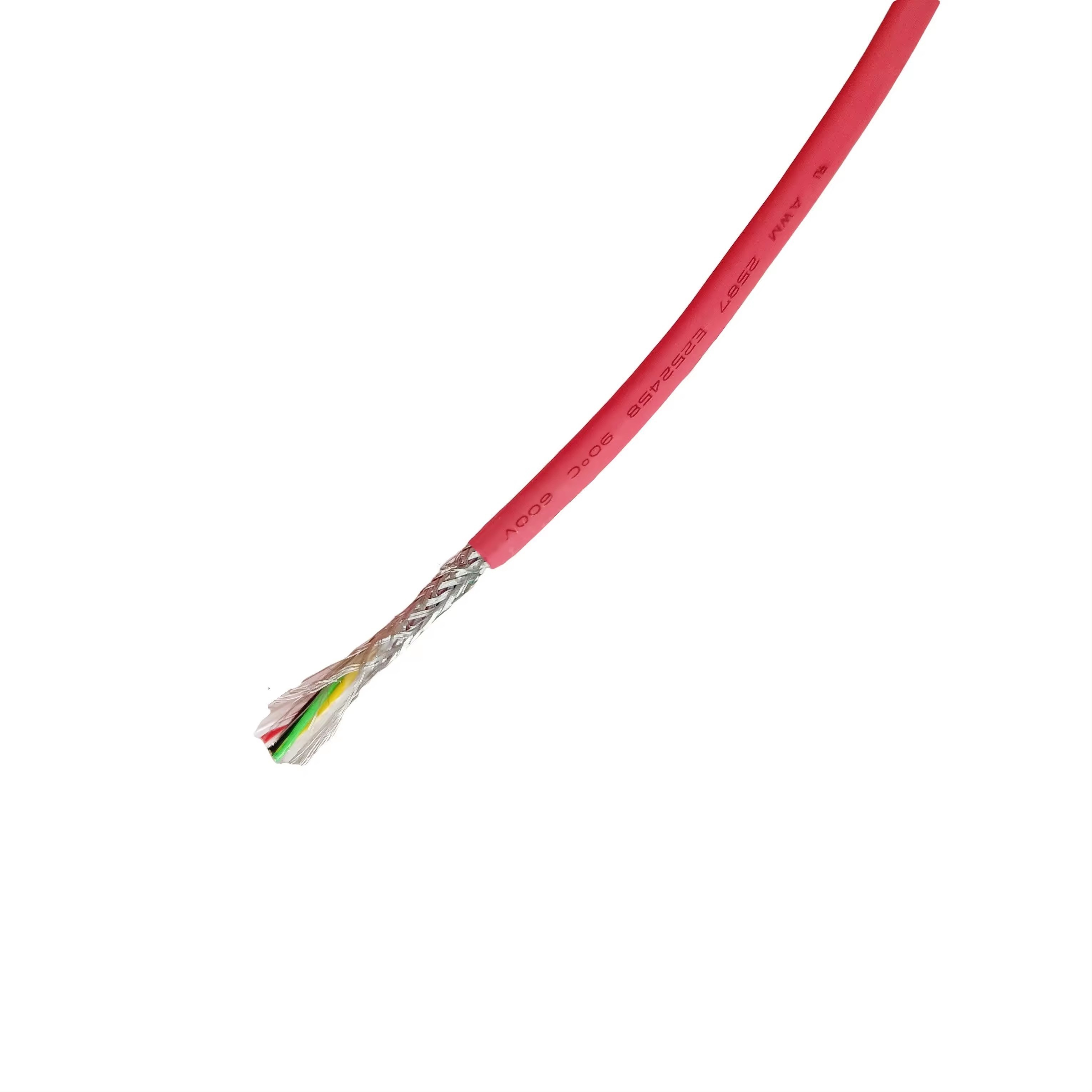 Round Wire UL2587 PVC Flexible Silicone Industrial Machinery Power Cable 26AWG Copper Wire