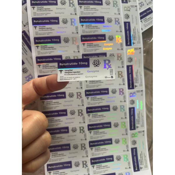Retatrutide 30mg 2ml injection vial labels for subcutaneous injection