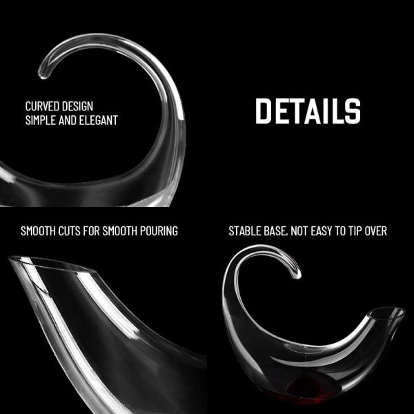 Vente en gros Decanteur de vin de cristal artisanal Aérateur 750 ml Distributeur-Prêt Carafe de luxe