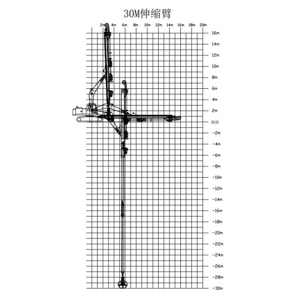 Arma de excavadora telescópica para la oruga Komatsu CAT320D