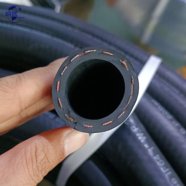 Flexible Fiber Braided Black Wrapped And Smooth Hydraulic Oil Hose En854 1te 2te 3te