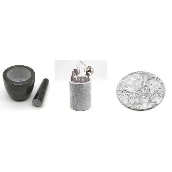 Natural Carve Marble Stone Mortar And Pestle Polished Kitchen Tool