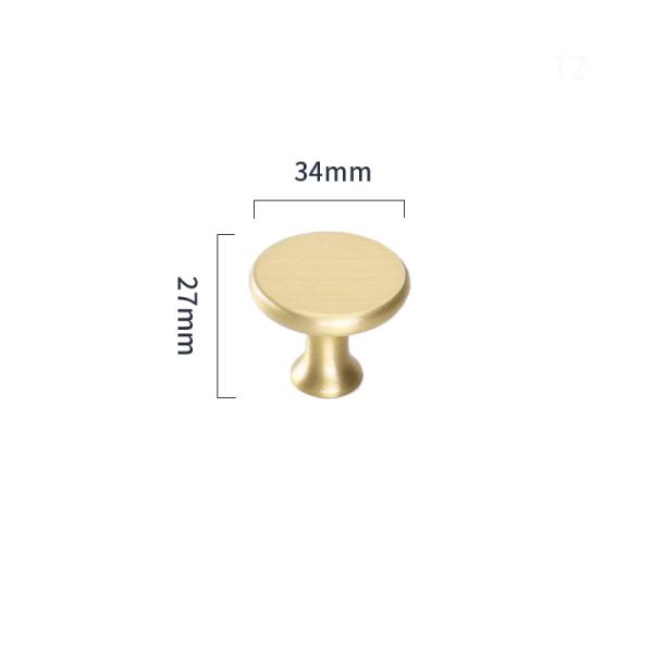 Modern Furniture Hardware Brass Cabinet Pull Handles Drawer Door Handle 30*26mm