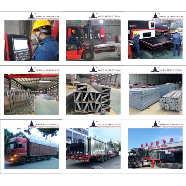 5Hours Laminated Glass 4mm glass Solar Bus Shelter