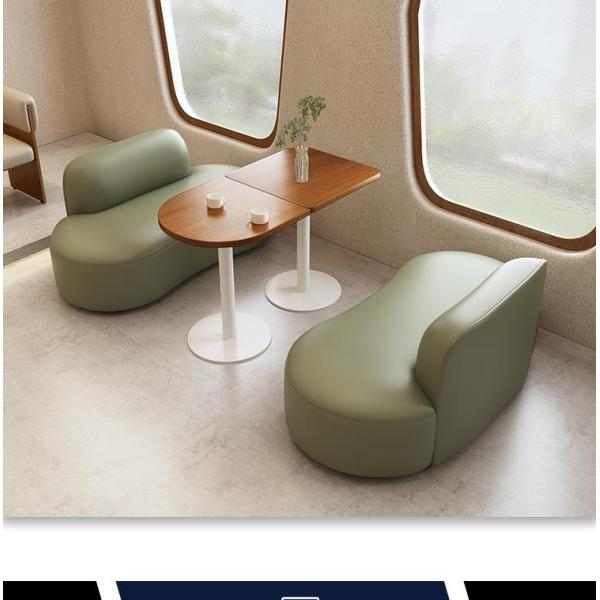 High End Besopke Leisure Sofa Coffee Table Free Combination Set Green Beige Color