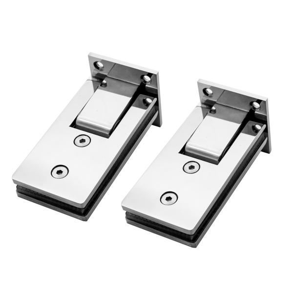 Long Life Acero inoxidable suave cerrado ducha sin marco bisagras de puerta de vidrio templado