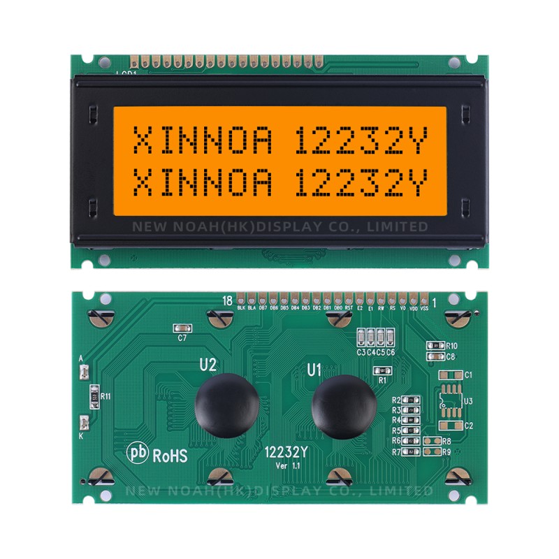Grey Film 12232Y Display Module Parallel Port LCD Screen 18PIN Standard Interface 122X32 Graphic Screen