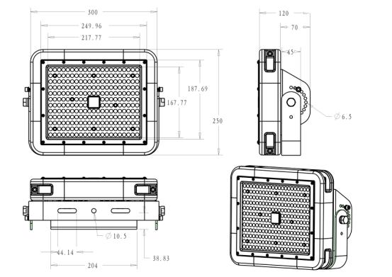 200W высоко привело алюминий в действие приведенный 1070 светов потока международный с водителем Meanwell