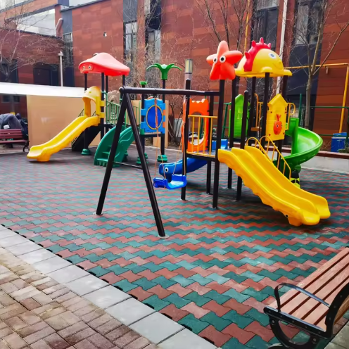 Revêtement de sol en caoutchouc SBR antidérapant pour écurie de chevaux, emboîtable, 200x160mm, 35mm