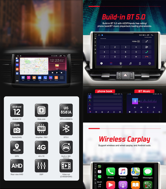 Carplay 256GB Rom Android Auto Video Player 9