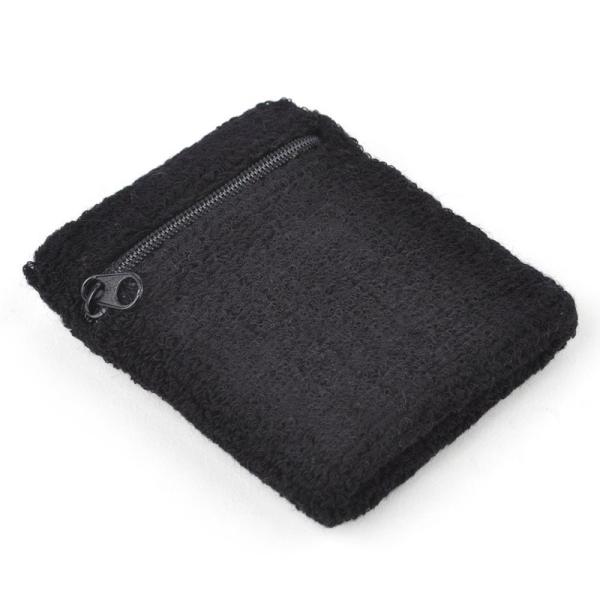 Adults M Custom Tennis Wrist Band Breathable Sport Cotton Sweatband with Zipper Lock