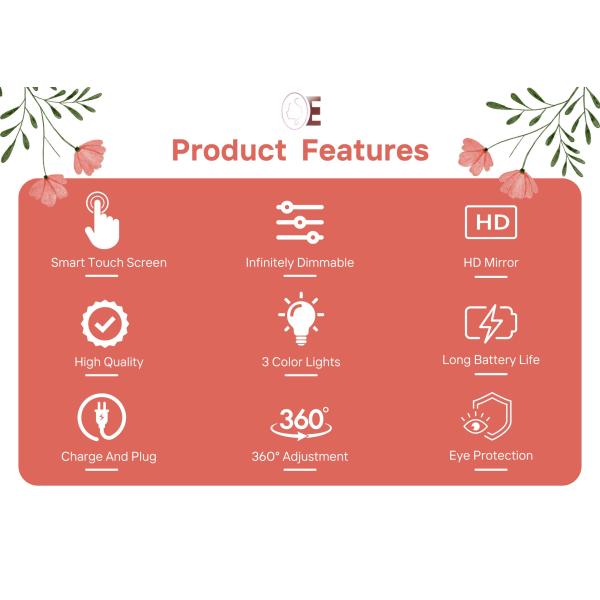 Custom 10x Vanity Illuminated Hollywood Mirrors Rotating Dresser