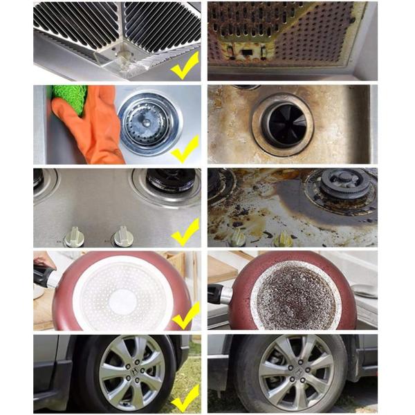 Wheel Wash 10cm Tire Drill Brush 3 Piece Kit APLUS 360 Degree Cleaning Angle