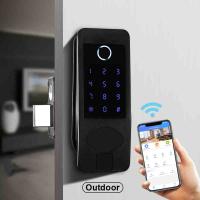 Bloqueo a prueba de agua IP65 Cerradura de puerta inteligente exterior Desbloqueo de huellas digitales