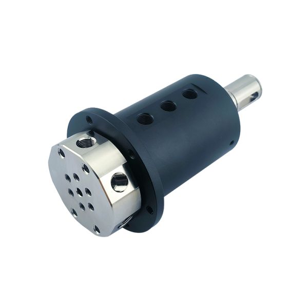 6-in-6-out Multi-Channel Pneumatic Rotary Joint with 48mm Extended Rotor Shaft and G1/8 Standard Interface