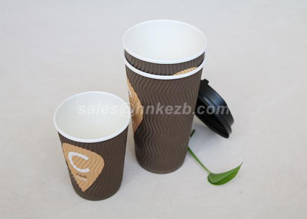 Strength 16oz Insulated Disposable Coffee Cups , Printed Takeaway Coffee Cups