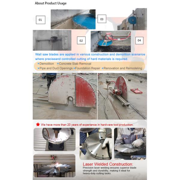 Big Diameter 800mm Concrete Cutter Diamond Wall Saw Blade For Cutting Demolition Reinforced Concrete Construction