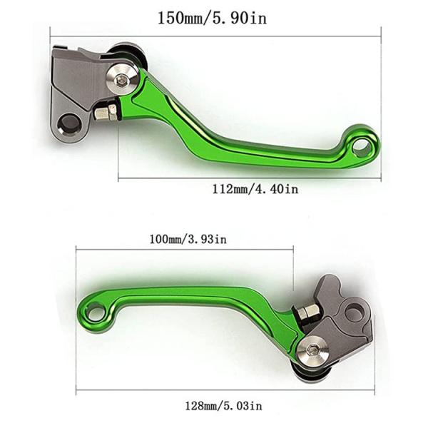 Kawasaki KX 125 Dirt Bike Parts Titanium Brake Clutch Levers for Repair/Replacement