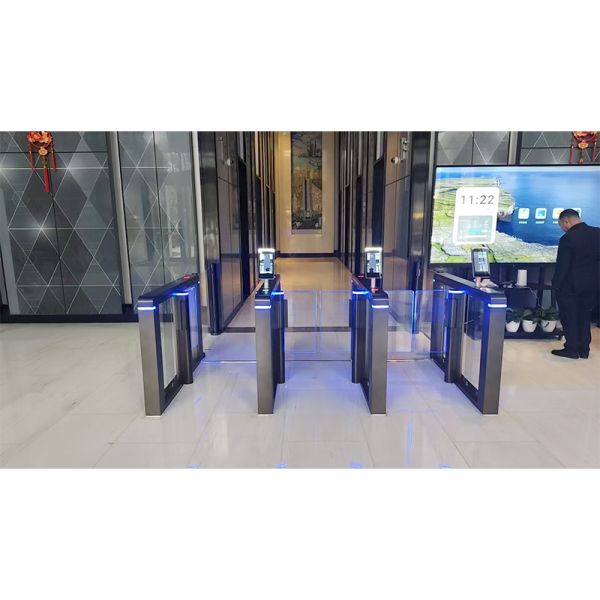 Square Optical Barrier Turnstiles Anti Tailgating With Rs485/TCP/IP Communication
