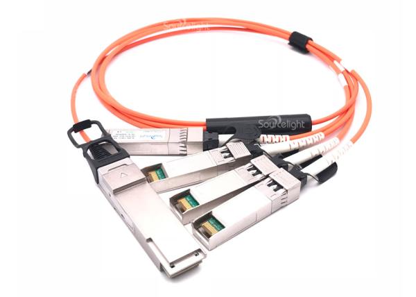 Active Optical Cable 100G QSFP28 DAC To 4 Sfp28 Breakout OM3 OM4 Mmf Fiber