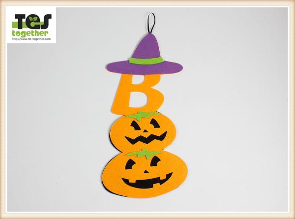New Halloween pendant non - woven pendant creative festive fence blanket decorated with pumpkin ornaments