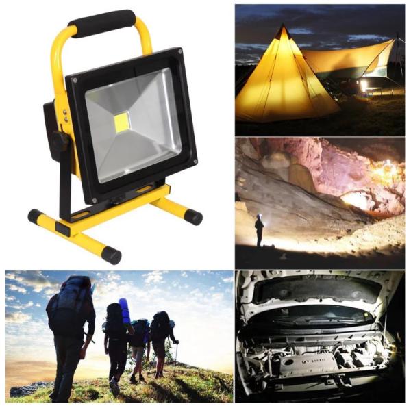 Popular Style 30W Rechargeable Led Flood Light With Lithium Battery 18650