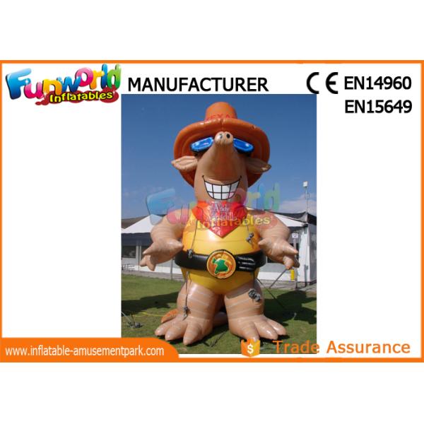 Талисман человека Инфлатаблес ткани Оксфорда белый рекламируя/мультфильма крупного плана