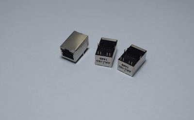90 Degree RJ45 Magnetic Jack , 8P8C Female rj45 connector socket 10 / 100M