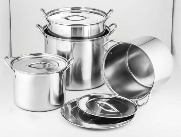 6L/10L/12L/16L 4pcs high quality stainless steel cookware set & 24 /26/28/30cm cooking  pot & 8pcs  410# stcok pot