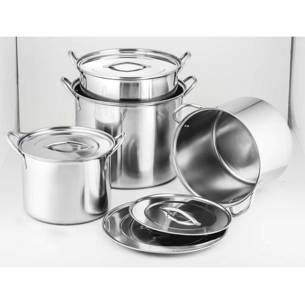 6L/10L/12L/16L 4pcs high quality stainless steel cookware set & 24 /26/28/30cm cooking pot & 8pcs 410# stcok pot