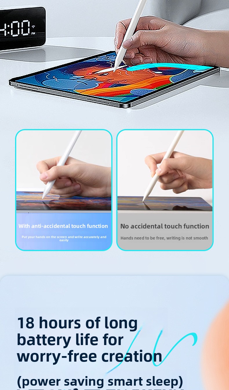 iPad Pencil Magnetic-Charging Capacitive Stylus for Pencil Alternative Compatible Touch Pen for Handwriting Model C1