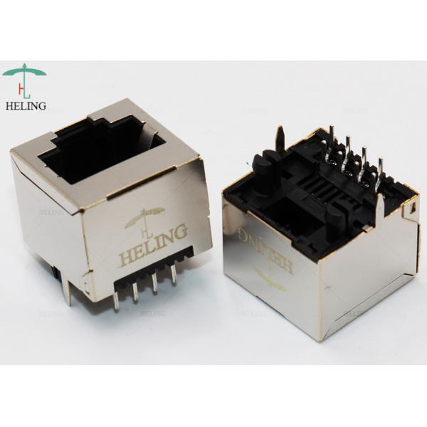 THT / DIP Mounting Vertical RJ45 Jack , RJ45 Ethernet Adapter Tab Up Latch Direction