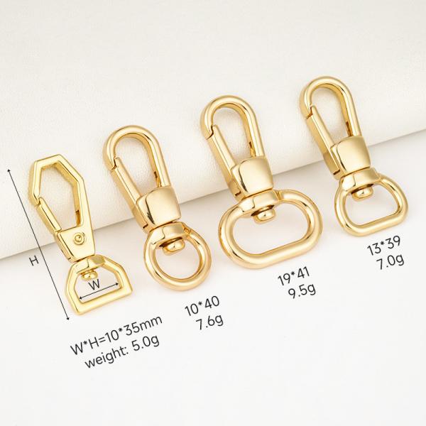 Shinny Surface Bag Hardware Custom Snap Hook for DIY Accessories 13mm Strap Purse Clasp